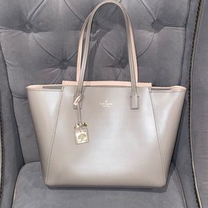 Kate Spade Zip Tote Taupe-Purple